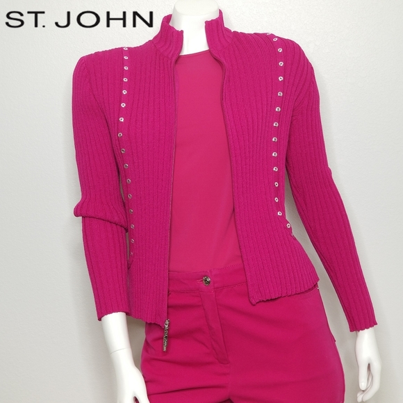 St. John Tops - ST JOHN SPORT Pink Zip Up Top AND Undershirt